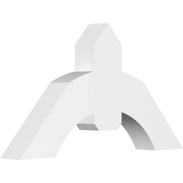 Ekena Millwork Archdale Architectural Grade PVC Gable Bracket, 36"W x 19 1/2"H x 4"D x 6"F, 13/12 Pitch GBP036X20X0406ARC00 - main